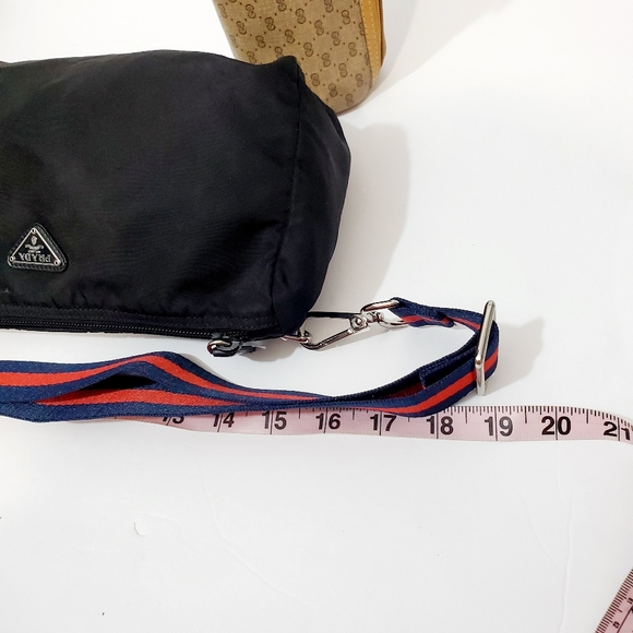 Prada auth black nylon pouch crossbody bag w strap - Picture 15 of 15